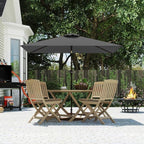 6.5' x 10' Rectangular Patio Umbrella Large Outdoor Market Umbrella w/UV - Image 2