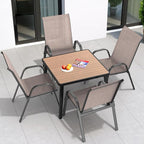 Patio Chairs Set of 4, All Weather Outdoor Dining Chairs | Stackable Dining - Image 2