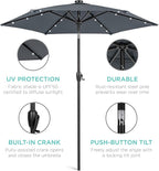 Best Choice Products 7.5ft Solar Umbrella LED Lighted Patio Umbrella, Table - Image 5