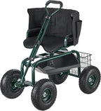 VEVOR Garden Seat with Wheels, Rolling Garden Stool with Height Adjustable & - Image 9