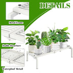 1 Tier Metal Plant Stand Indoor Outdoor, Potted Multiple Flower Pot Holder Rack - Image 2
