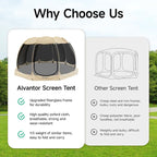 Alvantor Pop Up Screen House Tent, Instant Outdoor Gazebo - Image 2