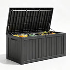 Outdoor Deck Storage Box, Resin Deck Boxes Indoor and outdoor, Waterproof by NBYSGO