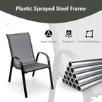 MEDIMALL Patio Chairs, Stackable Patio Chairs Set of 4, Outdoor Dining Chairs - Image 5