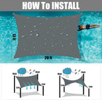 Neween Waterproof Sun Shade Sail Rectangle UV Block Canopy - Image 5