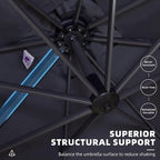 PURPLE LEAF Patio Umbrella 10' x 13' Built - Image 4