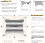 Quictent Sun Shade Sail for Patio w/Hardware Kit 185GSM 24x24ft White&Grey | - Image 6