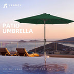 JEAREY 9FT Outdoor Patio Umbrella, Market Umbrella, Dark Green | Outdoor Table - Image 7