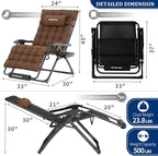 UDPATIO Oversized Zero Gravity Chair Patio Reclining Chairs - Image 2