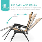 Best Choice Products Set of 2 Adjustable Steel Mesh Zero Gravity Lounge Chair - Image 4