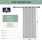White Outdoor Curtains for Patio Waterproof, 8 Drape Panels | Privacy & - Image 7