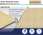 Windscreen4less 21' x 21' x 21' Sun Shade Sail Triangle Outdoor Canopy Cover UV - Image 3