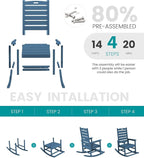 SERWALL HDPE Outdoor Rocking Chair - Image 8
