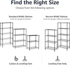 Amazon Basics 5-Shelf Adjustable Heavy Duty Steel Wire Storage Shelves - Image 6