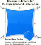 Shade&Beyond 18'x18' Sun Shade Sail Canopy Square, UV Block Breathable Curved - Image 5