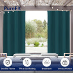 PureFit Outdoor Curtains for Patio Waterproof Weatherproof Outside Curtains | - Image 3