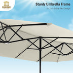 HERA'S PALACE 13 Ft Double-Sided Twin Patio Umbrella, Outdoor Double Sided - Image 3