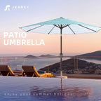 JEAREY 9FT Outdoor Patio Umbrella, Market Umbrella, Tilt & Crank UV Protection - Image 7
