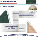 Windscreen4less 5' x 5' x 5' Sun Shade Sail Triangle Outdoor Canopy Cover UV - Image 8