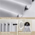 MIULEE Greyish White 100% Blackout Curtains - Image 7