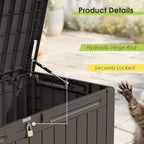 Devoko 100 Gallon Outdoor Storage Box, Waterproof Deck Box Lockable | Weather - Image 7