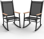Shintenchi Outdoor Rocking Chairs Set of 2, Upgraded High Back Patio Rocking by Shintenchi%7CFurnitureMadeforRealLife