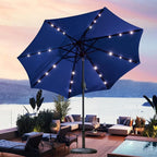 Sunnyglade 9' Solar LED Patio Umbrella, 8 Ribs, Tilt & Crank | 9Ft Patio - Image 6