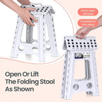 Delxo 16 Inch Folding Step Stool, Foldable Step Stool - Image 5
