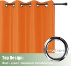 Waterproof Outdoor Curtains for Patio 6 Pcs 54x108 Inch Mecca Orange | - Image 4