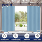 PureFit Outdoor Curtains for Patio Waterproof Weatherproof Outside Curtains | - Image 3