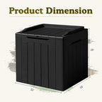 Devoko 31 Gallon Waterproof Outdoor Storage Box Resin Deck Box Lockable and UV - Image 6