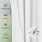 Easy-Going Outdoor Curtains for Patio 2 Panels, 54x84 inch, Weatherproof - Image 6