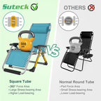 Suteck Oversized Zero Gravity Chair, 500LBS 29In XL Outdoor Recliner Chairs | - Image 6