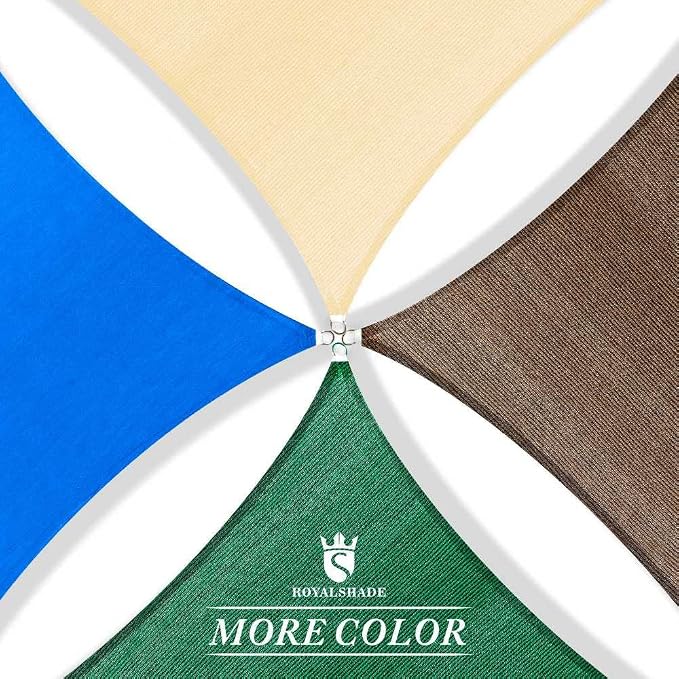 Royal Shade 21' x 21' Custom Size Sand Beige Rectangle Sunshade Sail - Image 9