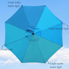 9' Outdoor Patio Umbrella, Outdoor Table Umbrella, Yard Umbrella, Market - Image 2