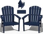 Compact Stackable Adirondack Chairs Set of 2, All-Weather by nevilywood