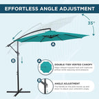 10FT Outdoor Offset Umbrella, Cantilever Patio Umbrella - Image 3