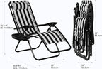 Nazhura Set of 2 Relaxing Recliners Patio Chairs Adjustable Steel Mesh Zero - Image 2