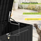 Devoko 100 Gallon Outdoor Storage Box, Waterproof Deck Box Lockable | Weather - Image 6