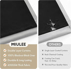 MIULEE Light Grey 90 Inch 100% Blackout Curtains - Image 4