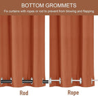 RYB HOME 2 Panels Outdoor Curtains - Image 3