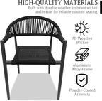 TWT Patio Dining Chairs Outdoor Stackable - Image 7