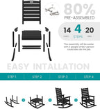 SERWALL HDPE Outdoor Rocking Chair - Image 7