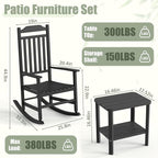 EFU Outdoor Rocking Chairs Set of 2 - Image 2
