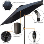 7.5 ft Patio Umbrella, Yard Umbrella, Outdoor Market Umbrella - Image 2