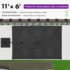 PURPLE LEAF Patio Cantilever Umbrell Left-right Tilting 10' X 6.5' Grey | - Image 3