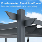 Tangkula 10x12 Ft Pergola, Heavy-Duty Aluminum Outdoor Pergola - Image 5