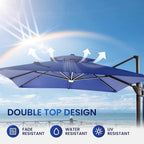 10 X 13 FT Cantilever Patio Umbrella Outdoor - Image 8