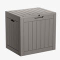 PatioZen 31 Gallon Resin Deck Box, Lockable Patio Outdoor Storage Box by OutdoorLivingPerfected