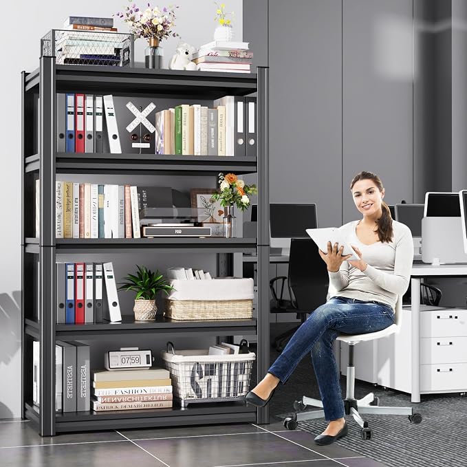 4-pack Storage Shelves, Adjustable Shelving Unit, 5T Metal Garage Shelving - Image 8